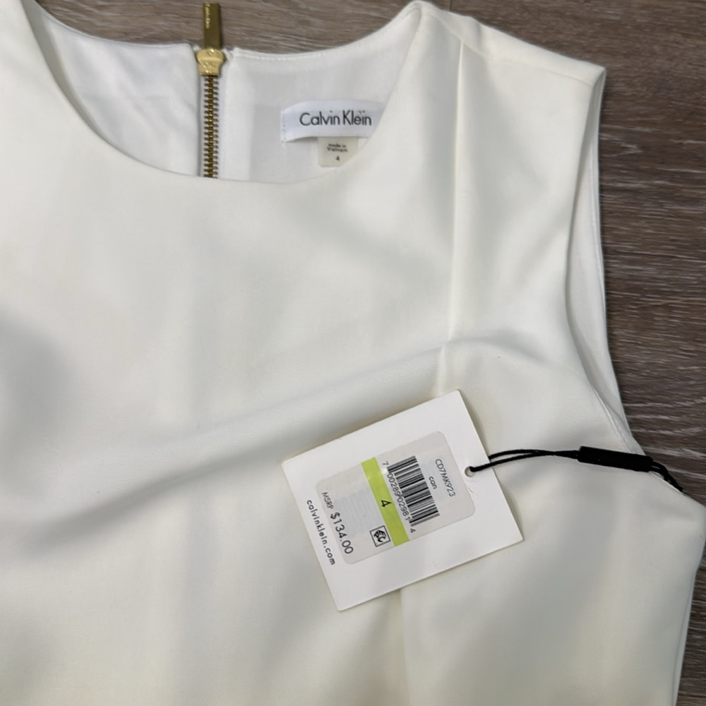 Calvin Klein White and Yellow Ombre Midi Dress - Picture 4 of 4